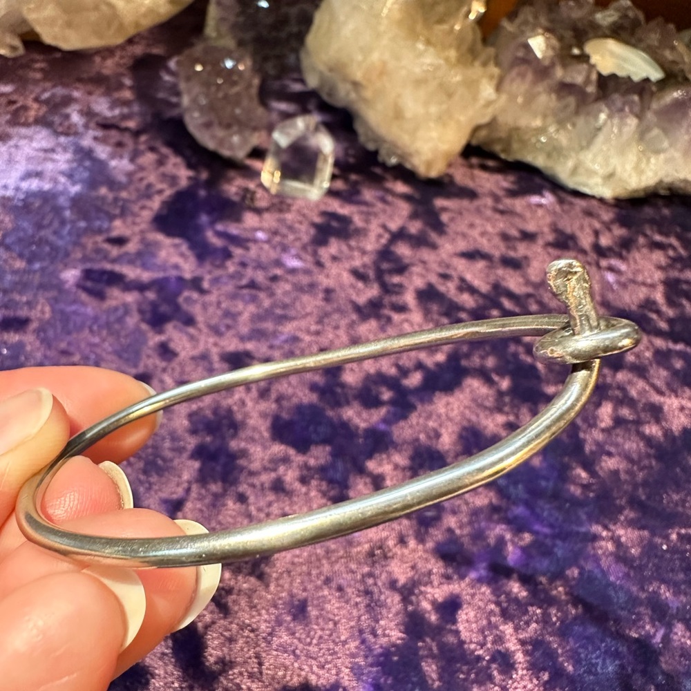 Sterling Silver Modernist Stacking Cuff Bracelet - image 8